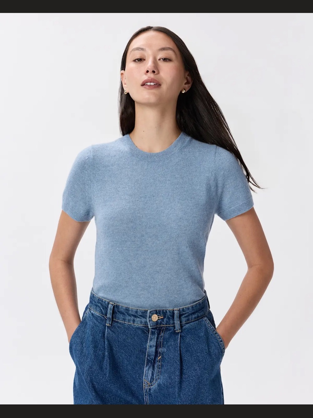EUC Quince Mongolian Cashmere tee L
